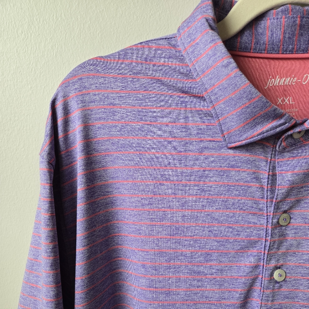 johnnie-O Lavender and Blue Polo Shirt - Picture 2 of 5